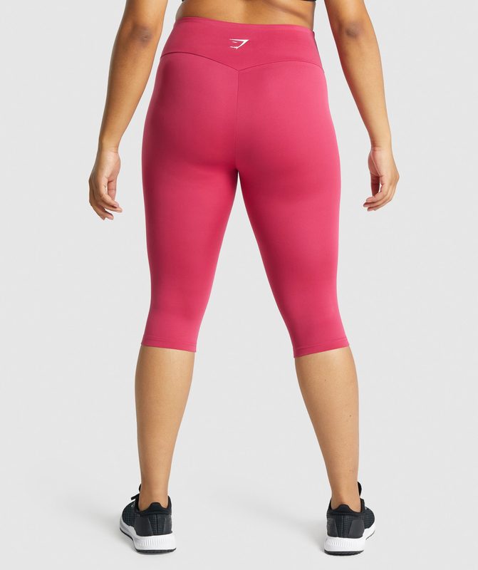 Gymshark Training Cropped Leggings Leggings Roze | 64PWXHMTV