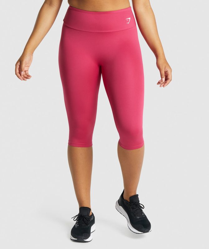 Gymshark Training Cropped Leggings Leggings Roze | 64PWXHMTV