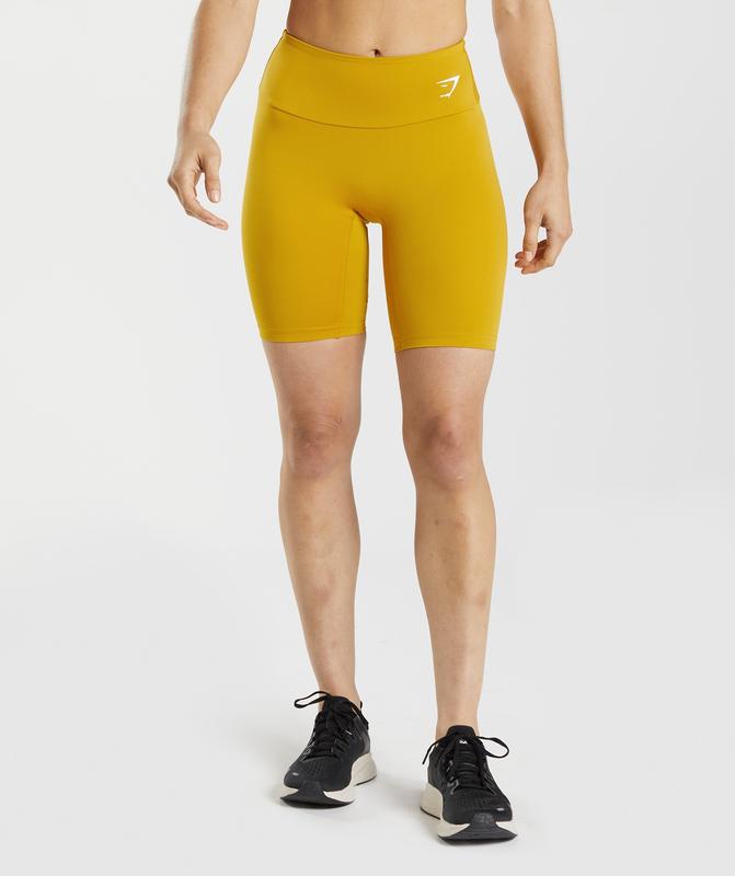 Gymshark Training Cycling Shorts Korte Broek Geel | 80EMKOLST