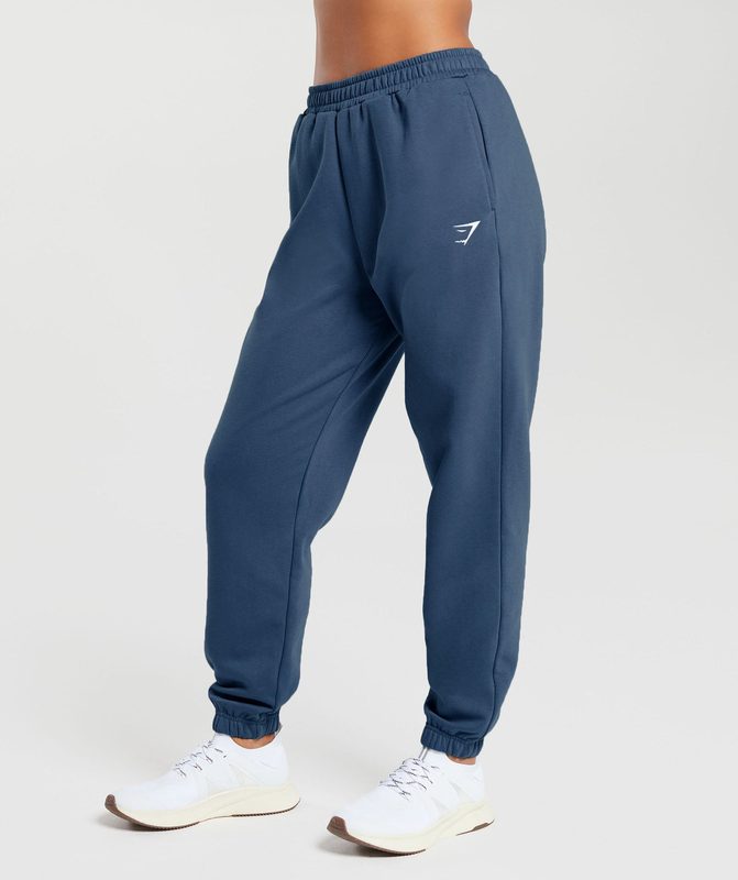 Gymshark Training Fleece Joggers Broek Blauw | 41EOBYRKQ