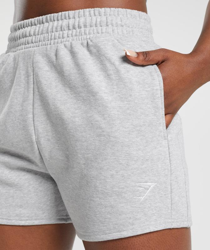 Gymshark Training Fleece Shorts Korte Broek Lichtgrijs | 07VUWMRNT