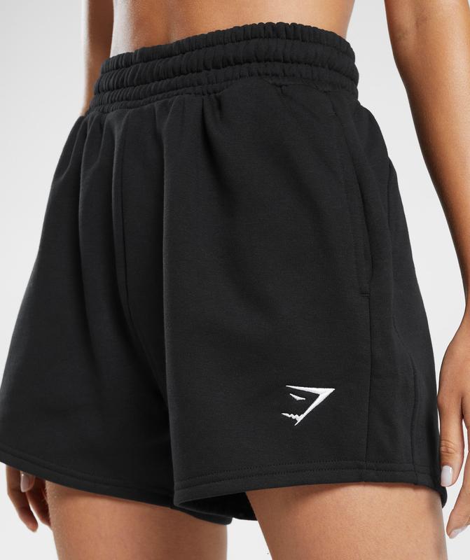 Gymshark Training Fleece Shorts Korte Broek Zwart | 19NEILRVW