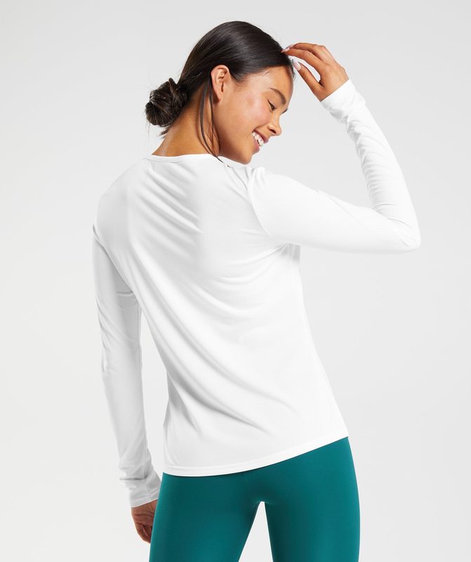 Gymshark Training Long Sleeve Top Long Sleeve Top Wit | 25OGAHCIQ