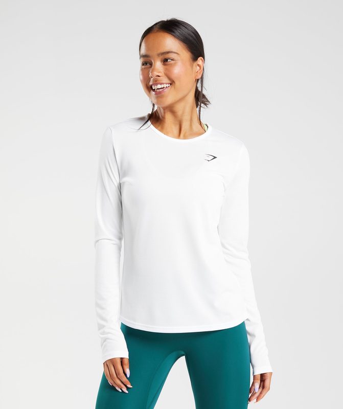 Gymshark Training Long Sleeve Top Long Sleeve Top Wit | 25OGAHCIQ