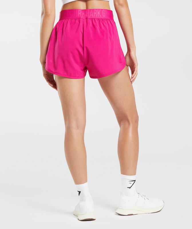 Gymshark Training Loose Fit Shorts Korte Broek Bold Magenta | 90BOHUFAJ