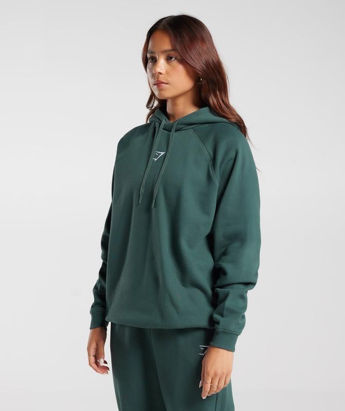 Gymshark Training Oversized Fleece Hoodie Hoodies Groen | 31OICFVDU