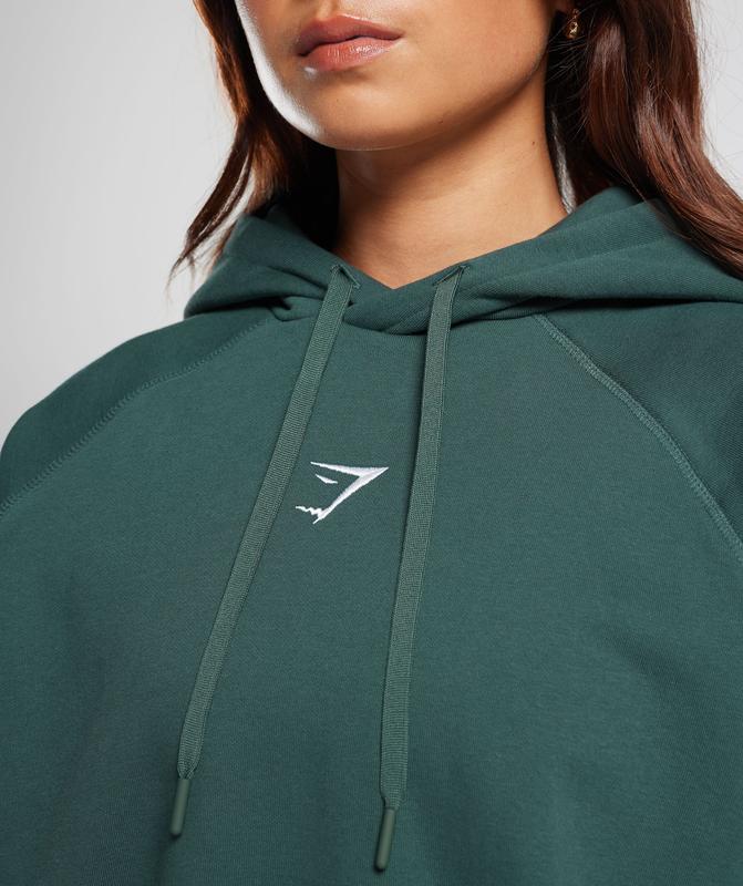 Gymshark Training Oversized Fleece Hoodie Hoodies Groen | 31OICFVDU