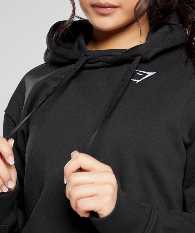 Gymshark Training Oversized Hoodie Hoodies Zwart | 05WNQABZF