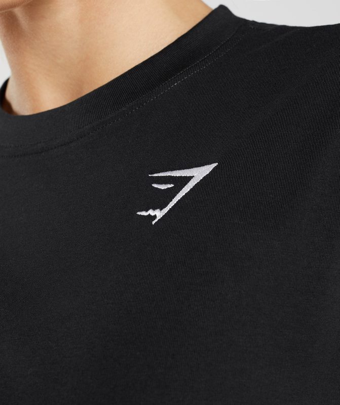 Gymshark Training Oversized T-Shirt T-Shirts Zwart | 87KYFZAIH