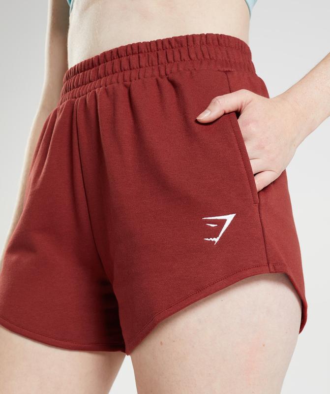 Gymshark Training Sweat Shorts Korte Broek Rood | 69VIPRNWA