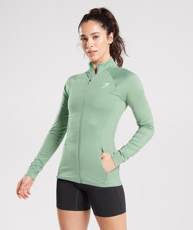 Gymshark Training Zip Up Jacket Jackets / Outerwear Groen | 50PJWYKDV