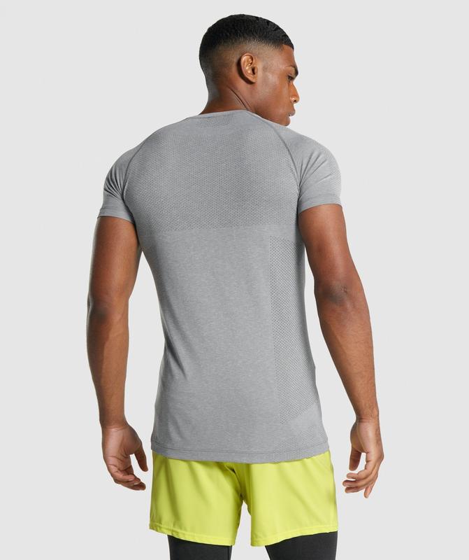 Gymshark Vital Light Seamless T-Shirt T-Shirts Charcoal Marl | 41XCTPWNO