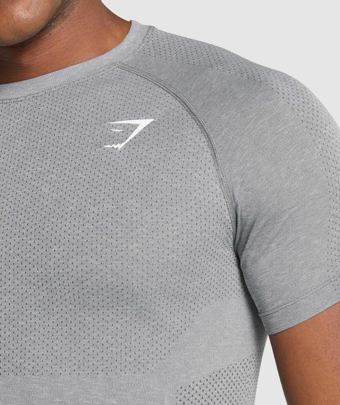 Gymshark Vital Light Seamless T-Shirt T-Shirts Charcoal Marl | 41XCTPWNO