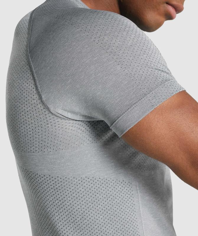 Gymshark Vital Light Seamless T-Shirt T-Shirts Charcoal Marl | 41XCTPWNO