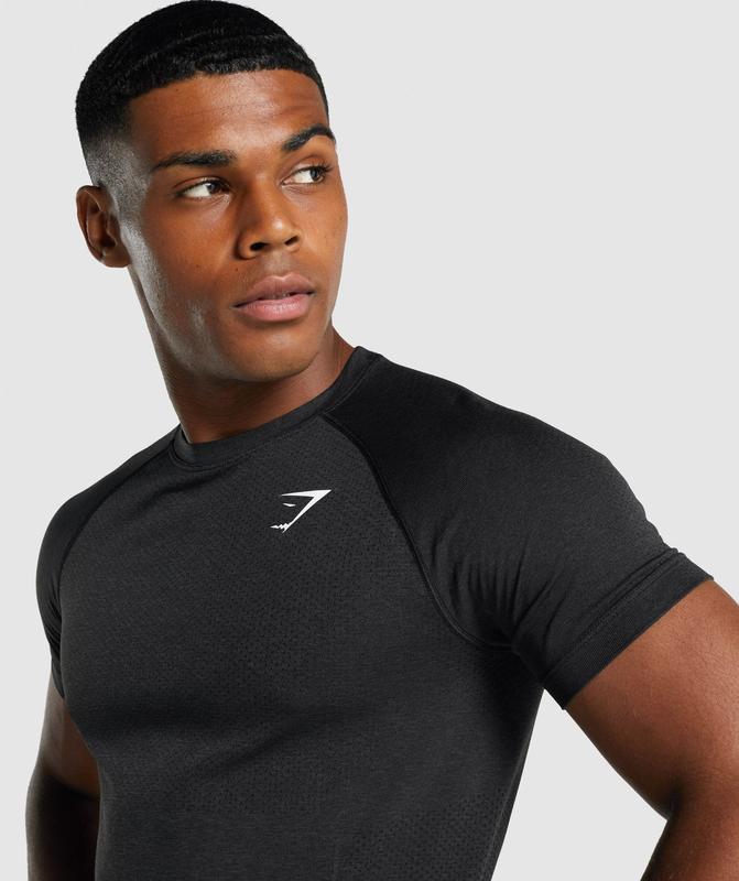 Gymshark Vital Light Seamless T-Shirt T-Shirts Zwart | 32BWMRYDH