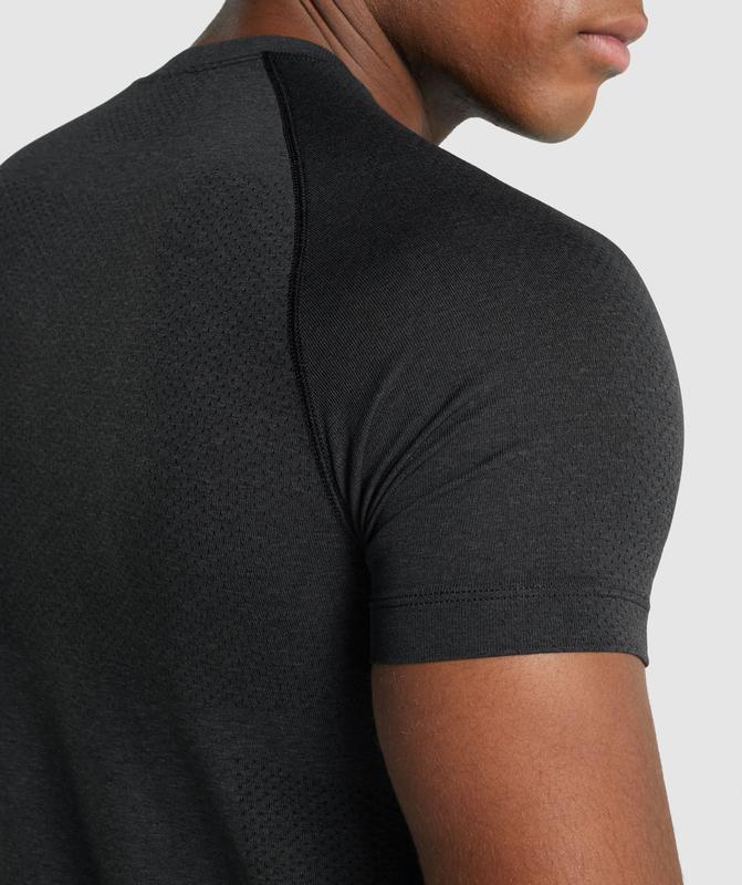 Gymshark Vital Light Seamless T-Shirt T-Shirts Zwart | 32BWMRYDH