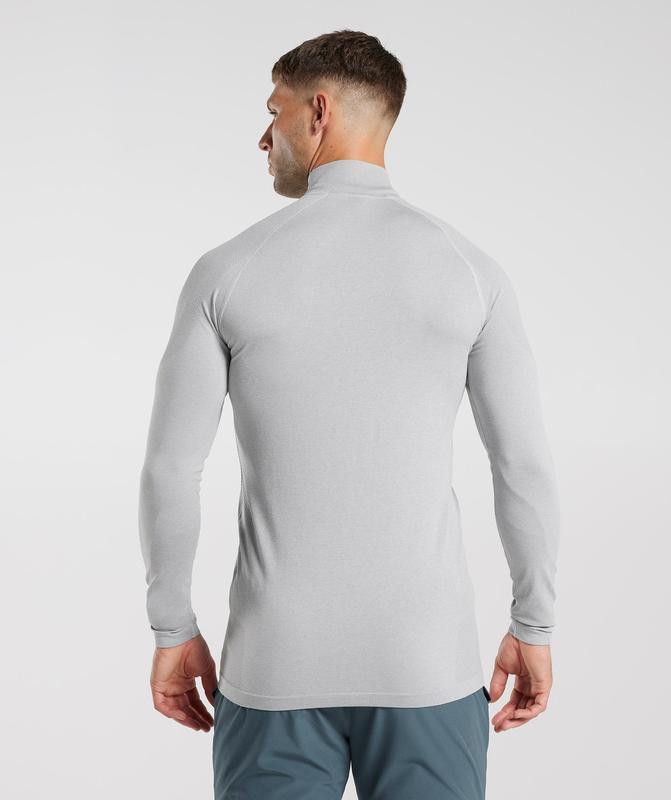 Gymshark Vital Seamless 1/4 Zip Pullovers Lichtgrijs | 59RNGUIYB