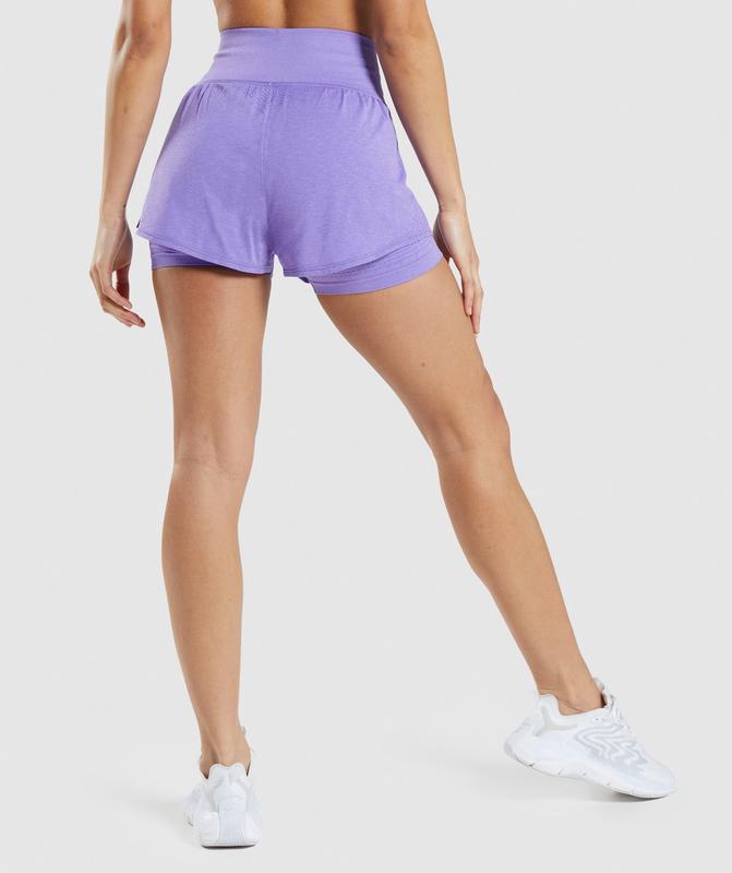 Gymshark Vital Seamless 2.0 2-in-1 Shorts Korte Broek Paars | 36UYWEBFJ