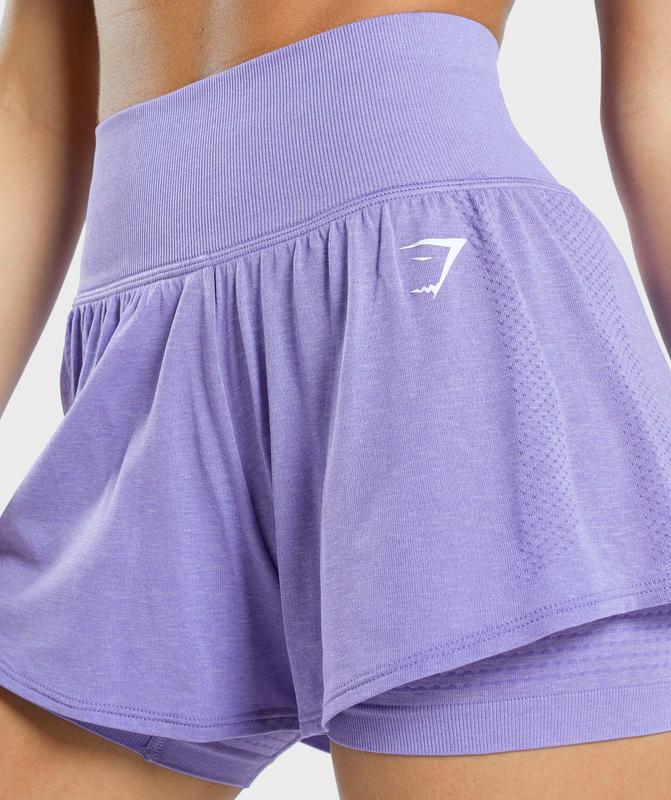 Gymshark Vital Seamless 2.0 2-in-1 Shorts Korte Broek Paars | 36UYWEBFJ