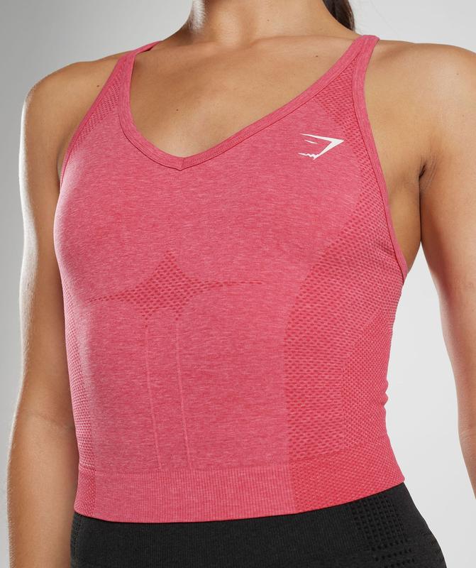 Gymshark Vital Seamless 2.0 Midi Tank Tanktop Fuchsie | 85NSXLFMI