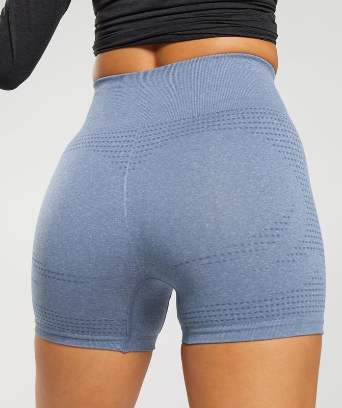 Gymshark Vital Seamless 2.0 Shorts Korte Broek Blauw | 81DVPHWSL