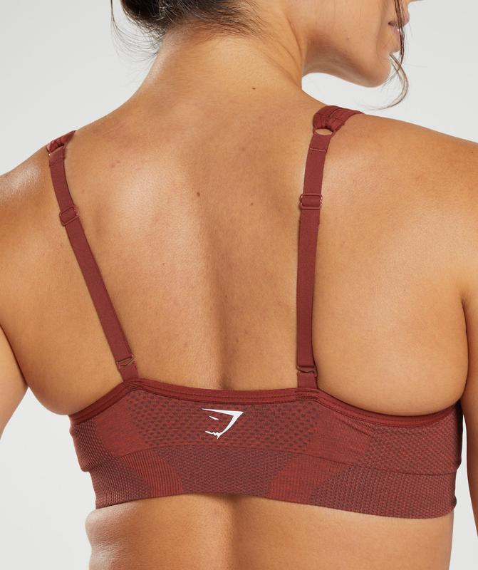 Gymshark Vital Seamless 2.0 V Neck Sports Bra Sports Bras Rood | 45FWBXHOE