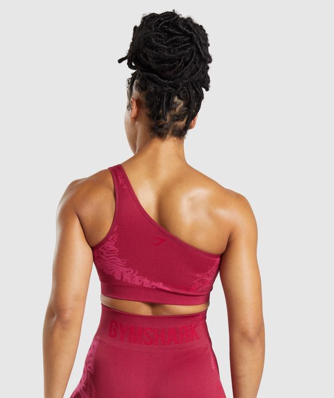 Gymshark WTFlex Seamless One Shoulder Sports Bra Sports Bras Roze | 56ZGRPKDA