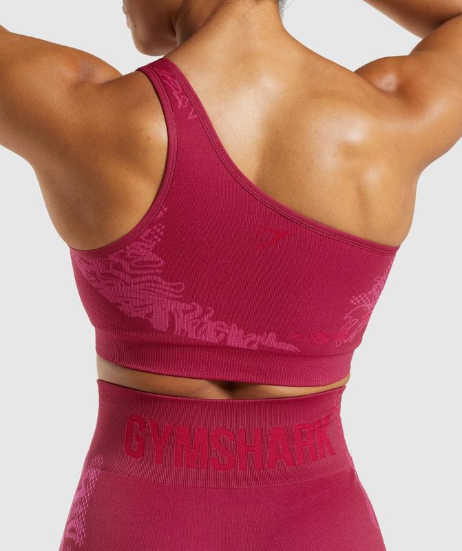 Gymshark WTFlex Seamless One Shoulder Sports Bra Sports Bras Roze | 56ZGRPKDA