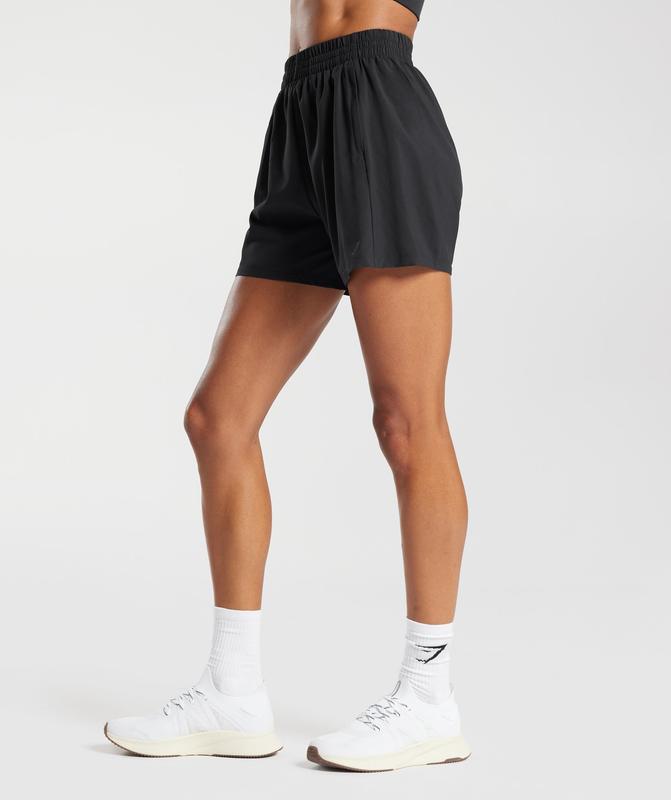 Gymshark Woven Pocket Shorts Korte Broek Zwart | 73QJGKLIV