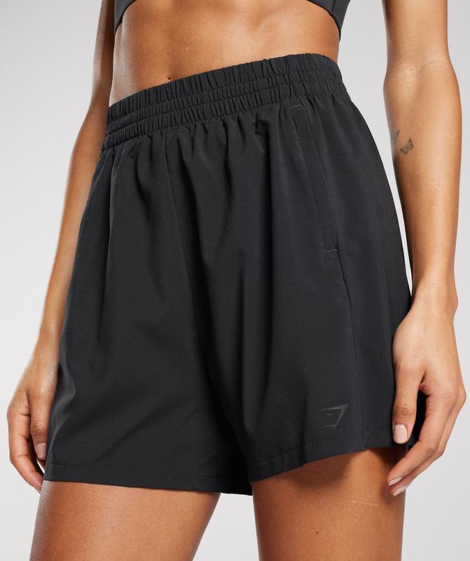 Gymshark Woven Pocket Shorts Korte Broek Zwart | 73QJGKLIV