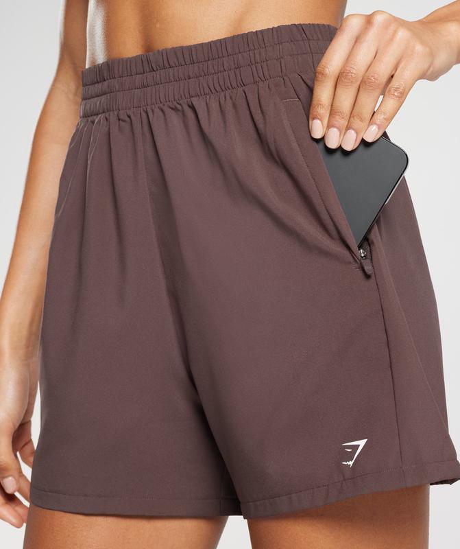 Gymshark Woven Pocket Shorts Korte Broek Chocola Bruin | 72JRVNIBS