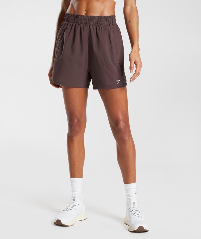 Gymshark Woven Pocket Shorts Korte Broek Chocola Bruin | 72JRVNIBS