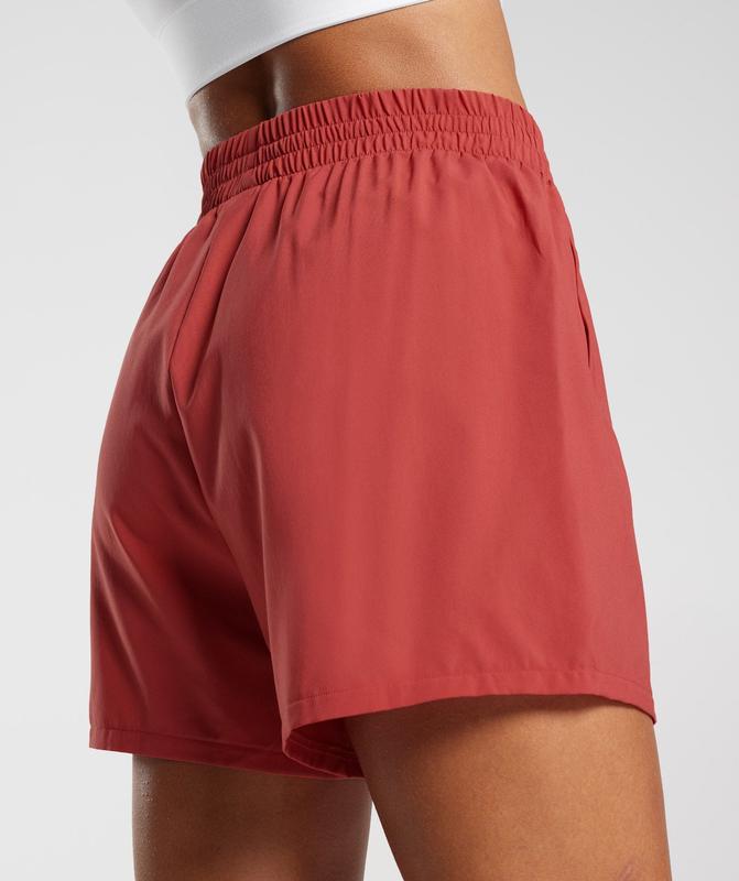 Gymshark Woven Pocket Shorts Korte Broek Rood | 17KNCSMTE